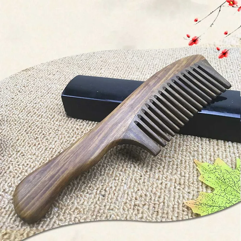 

Unisex Sandalwood Comb Women Men Home Travel Wood Anti-static Comb Wooden Handles
