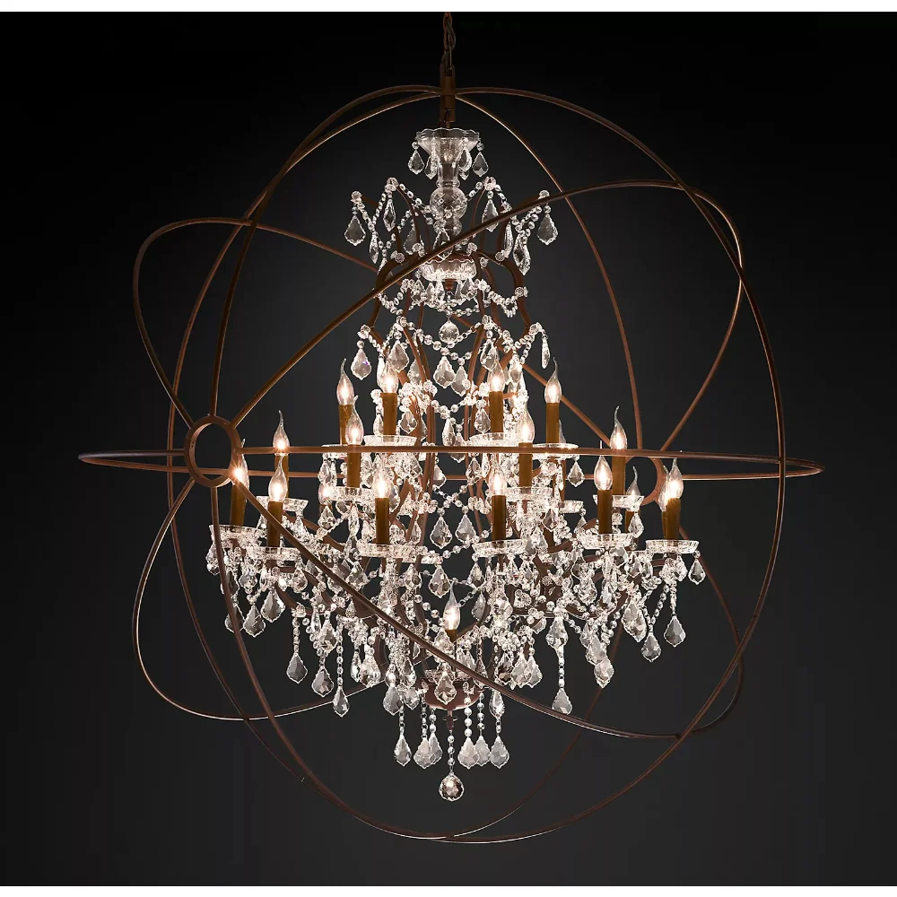 

Led Pendant Lamp Lights Chandeliers Lighting Modern Retro Crystal Rustic Black Ceiling Lustre Living Room Bedroom