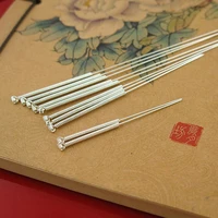 silver product processing genuine 925 silver needle sterling silver needle all silver around the handle traditional silver needl