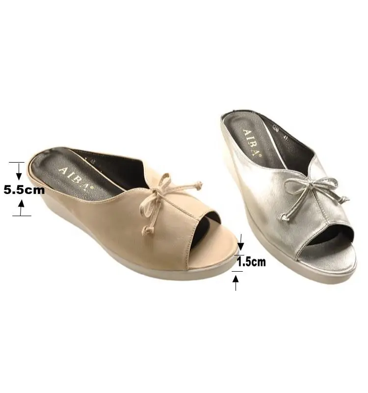 Women's Large Wedge Heel Slippers 41 42 43 Comfortable New Sandals Fat Foot