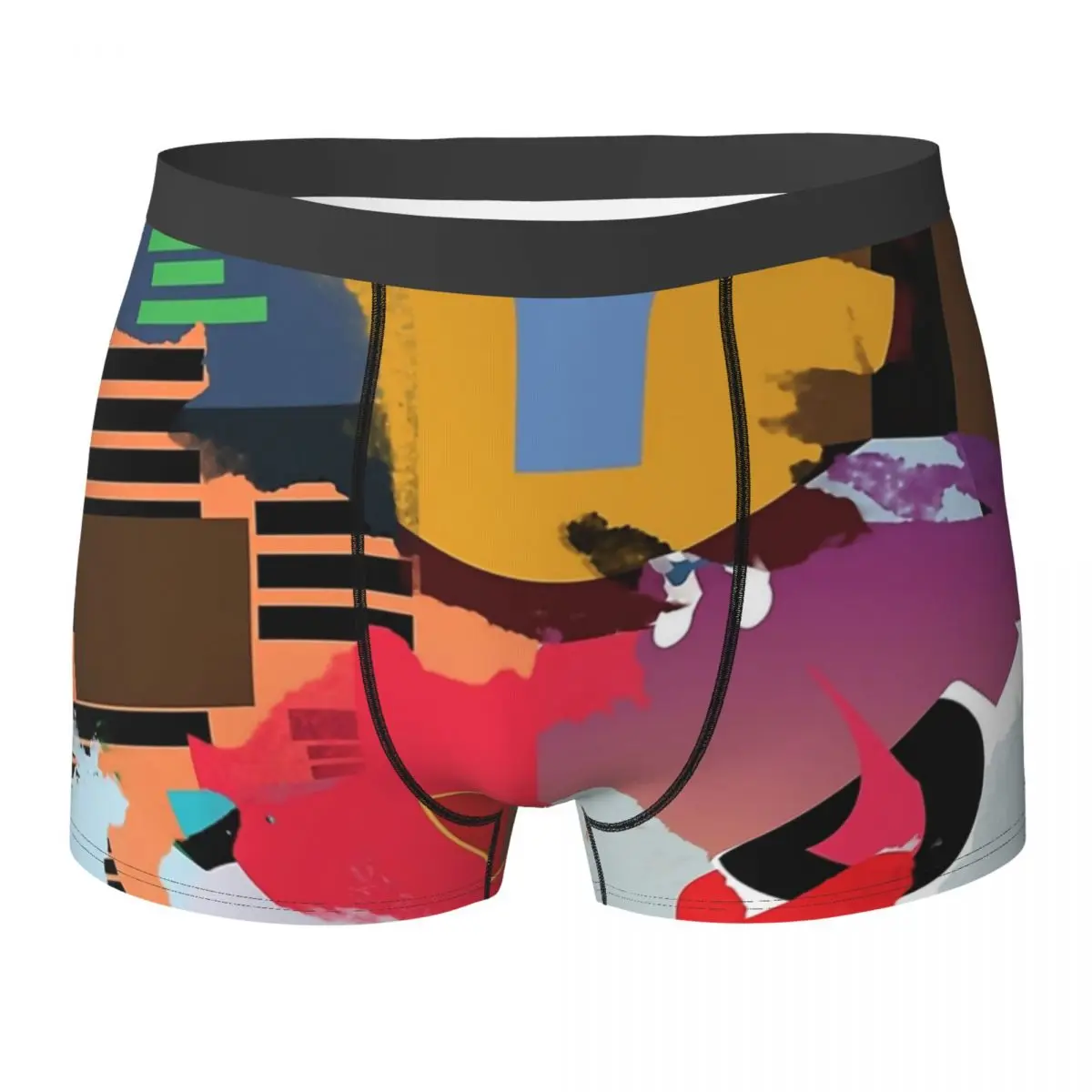 

Трусы-боксеры Kanye мужские с коллажем, мягкое нижнее белье, подарок для мужчины, трусы-боксеры