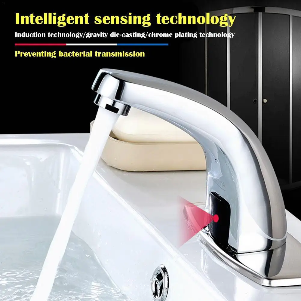 

Bathroom Automatic Infrared Sensor Faucets Basin Tap Hot Saving Free Touchless Inductive Water Touchless Tap Faucet Water C7A4