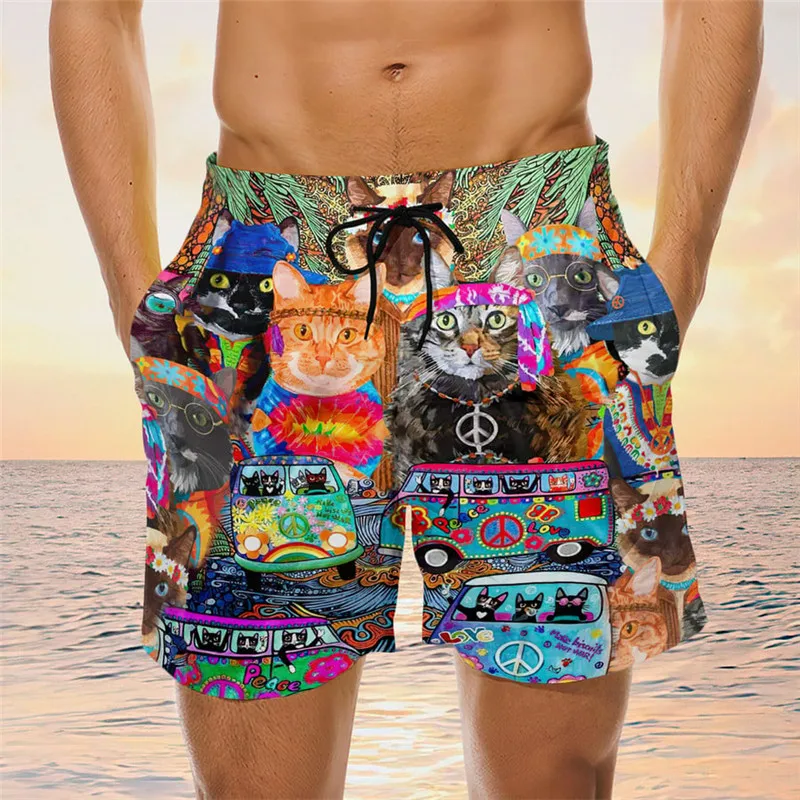 

2023 3D Printing Summer Men's Woman Hawaiian Beach Shorts Swimsuit Casuals Oversize Pants Swimwear Clothing