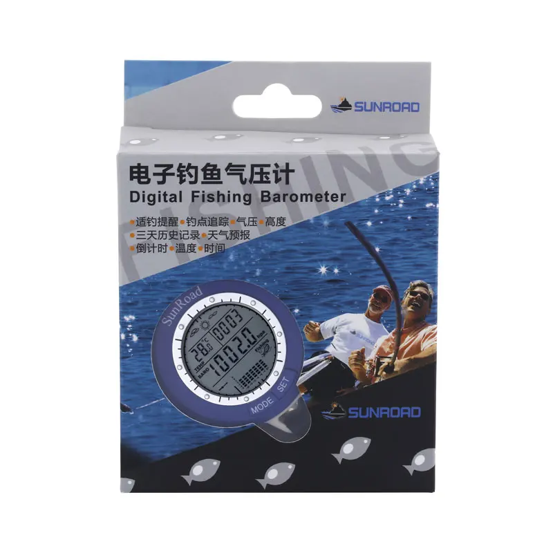 

SUNROAD IPX4 Waterproof Outdoor Fishing Barometer+Altimeter +Thermometer+weather detect Climbing LED Digital Military Watch
