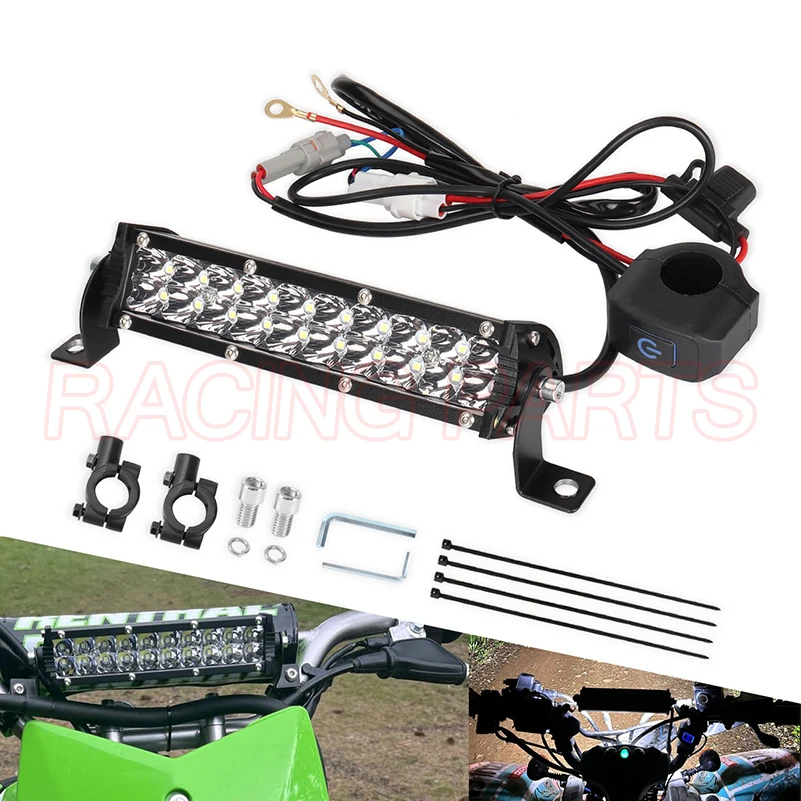 

60 Вт светодиодный жгут проводов для мотокросса Plug-Play в сборе для фар KLX110 CRF110 TTR110 YZ250F, ручка для велосипеда-байка, питбайка