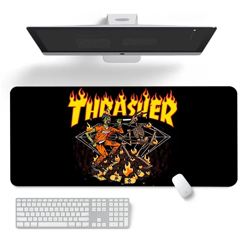 

Mause Pad Mouse Thrasher Gamer Cabinet Deskpad Deskmat Table Mat Computer and Office Playmat Xxl Mousepad Anime Desk Mats Kawaii
