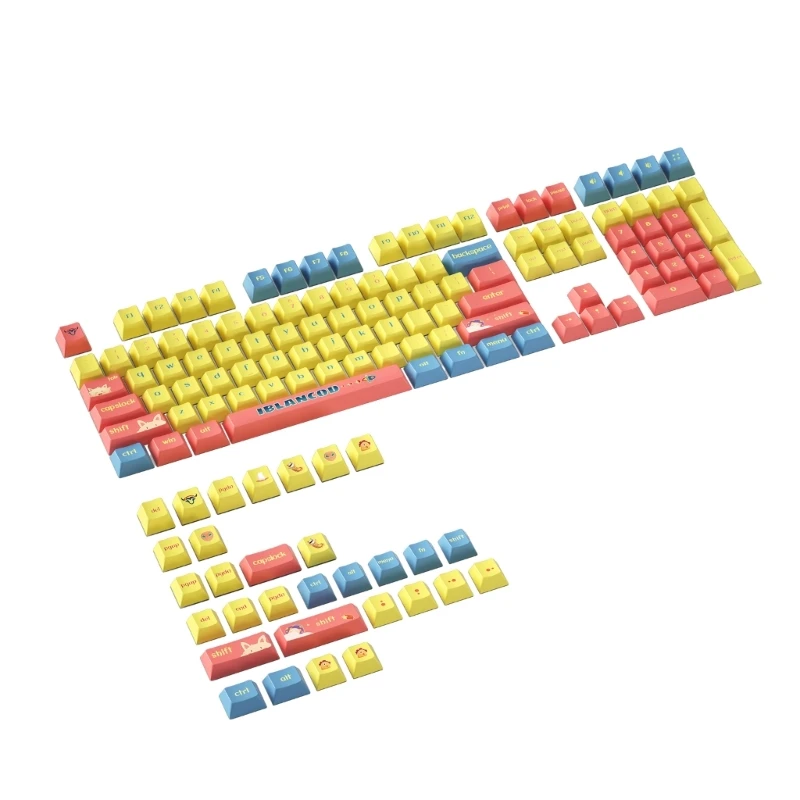 

40GE 139Key PBT-сублимационные колпачки для клавиш, игровая клавиатура с высокой твердостью, колпачки для клавиш под заказ, термосублимационные колпачки для клавиш, сублимация