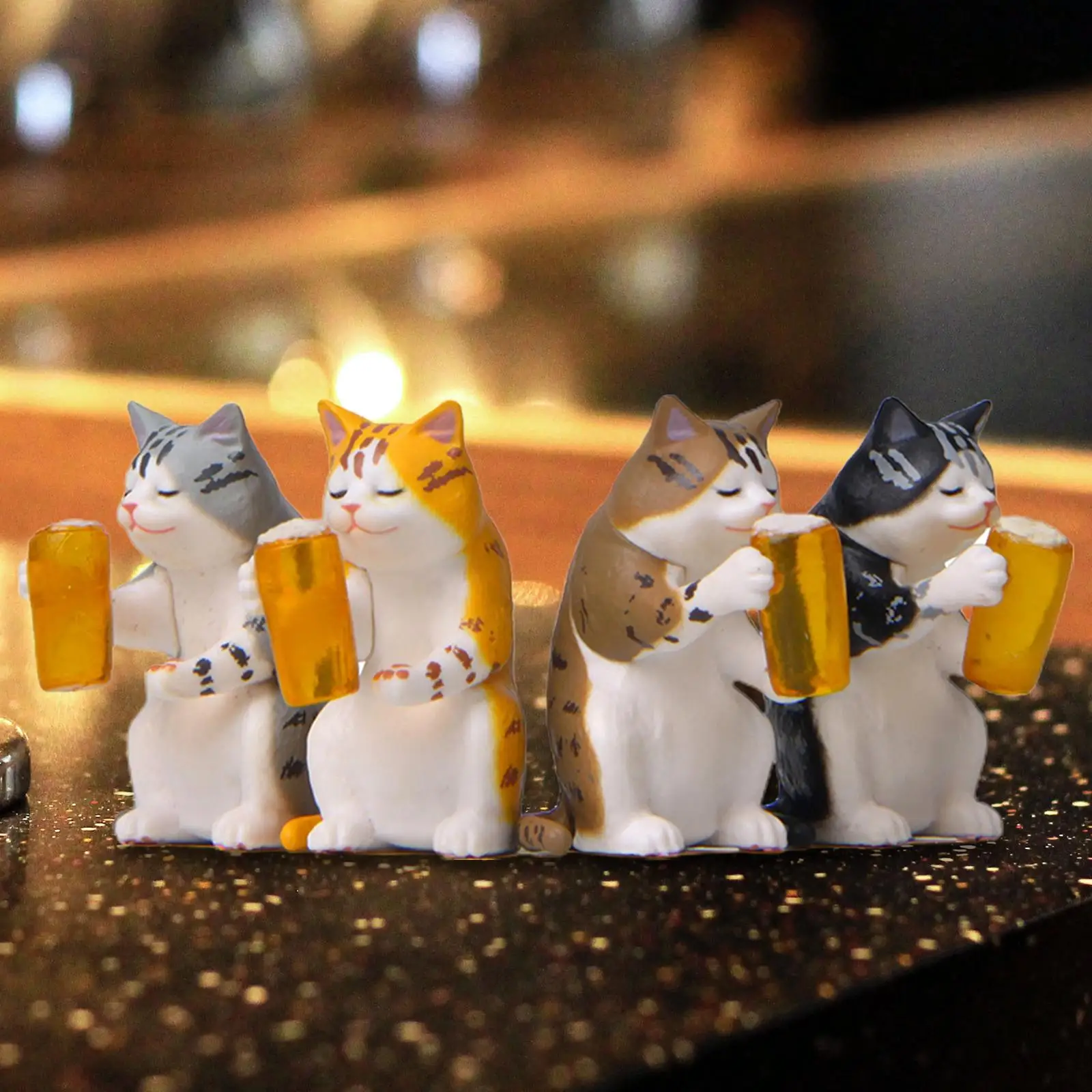 

4 шт. модель Кота животного коллекционные аксессуары поделки для вечеринки дети