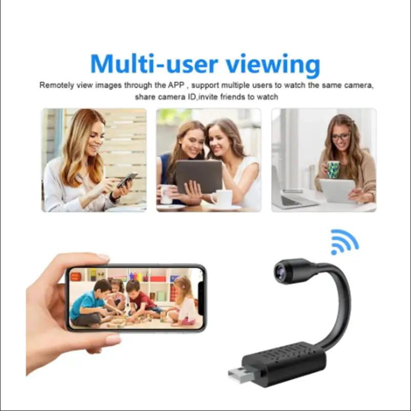 2023 MX Официальный магазин USB компьютер мини камера 1080P с ночным видением Обнаружение движения Wi-Fi камера