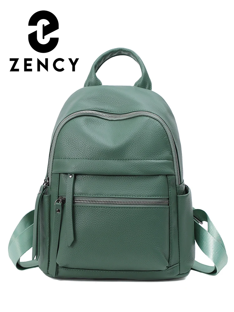 Zency Women's Leather Backpack Casual Girl School Bag A4 Satchel Large Capacity Travel Bags Female Shopper Daypack 2022 Winter