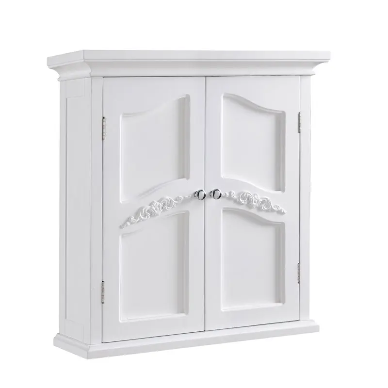 

Versailles Wooden Wall Cabinet with 2 Shelves, White