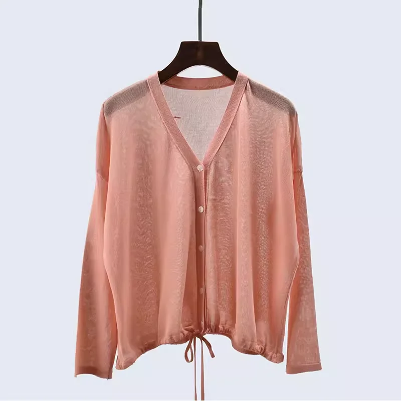 Inventory Miscellaneous Knit cardigan Processing Spring Summer Thin Women clothes Sun Protection Air Conditioner Outerwear |