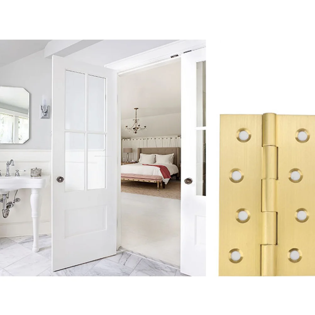 

6 PCS Metal Golden Hinges Barn Door Hinges Heavy Duty Hinges Bisagras Para Gabinetes De Wooden Box Jewelry Box Hinge