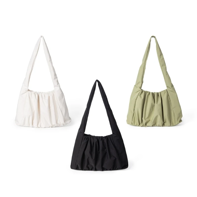 

2023 NEW Pleated Tote Bags Solid Color Shoulder Bags for Women Girl Trendy Bag Large Capacity Shopping Bag Fashion Bag