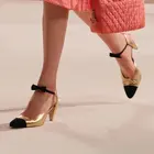 Женские туфли-лодочки с бантом, из искусственной кожи
