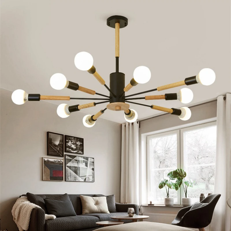 

Простая современная светодиодная лампа для столовой, Кабинета светодиодный Люстра В нордическом стиле для гостиной, креативная молекулярн...