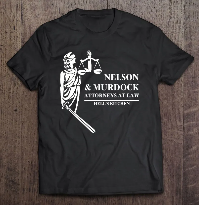 

Винтажная Футболка Нельсона и мурдока с прокуром Хелла кухни для мужчин, аниме футболка, гранж, женская футболка, футболки