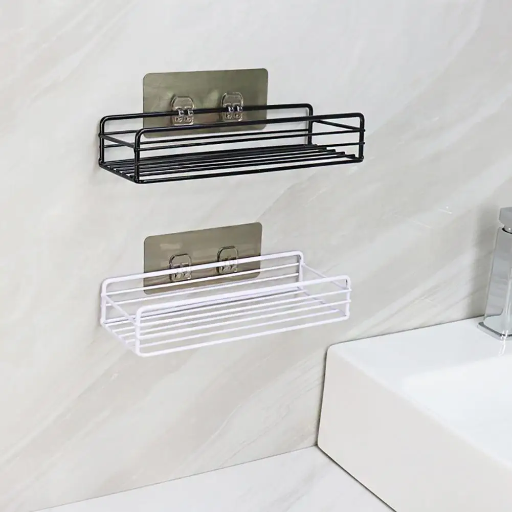 

Weather-resistant Shower Shelf Rust-proof Bathroom Storage Boxes Rust-proof Floating Shelves Stylish Metal Frame for Bathroom