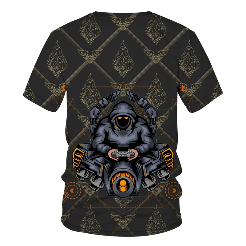 Мужская Летняя модная металлическая абстракция 3d печать мужская одежда большого