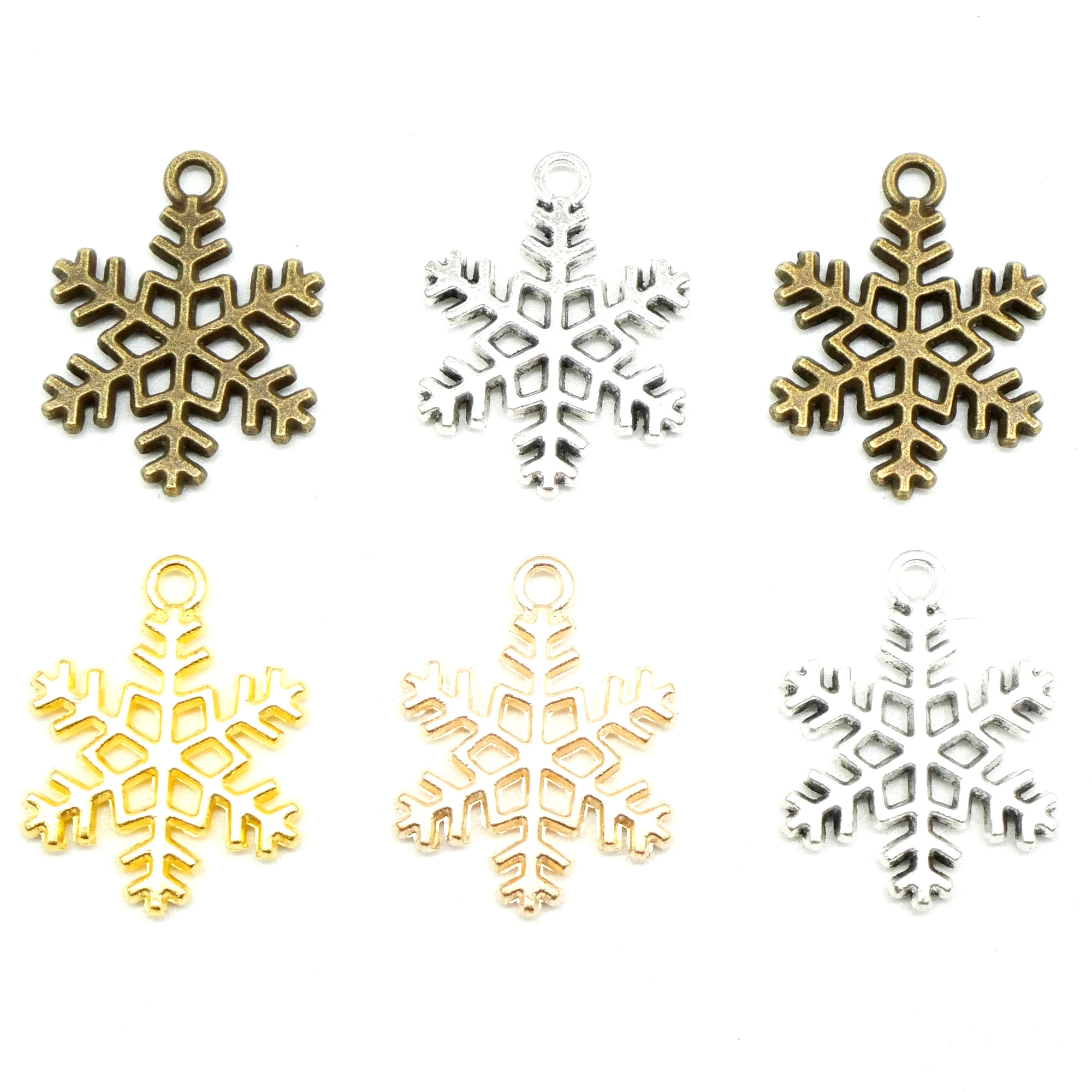 10 шт. 45x1 6 мм 4 цвета Подвески в виде снежинки Рождество для самостоятельного изготовления сережек ожерелий браслетов ножных браслетов аксессуары для изготовления ювелирных изделий