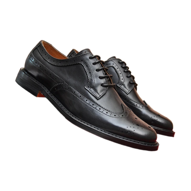 

Eioupi Classic Real Full Grain Leather Cowhide Lining Men's Business Dress Black Shoes