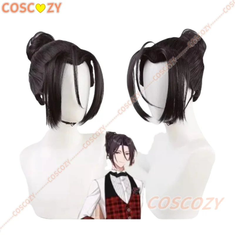 Косплей Обещание волшебника Шариллок Парик Черная булочка Волосы Красота Кончик