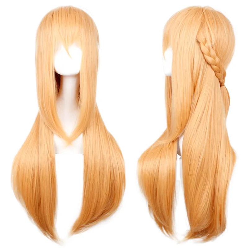

Искусство аниме меч онлайн Yuuki костюм Asuna для косплея (костюмированных игр) парик высокотемпературные длинные волосы с париком шапочка для женщин синтетические волосы + Бесплатный парик