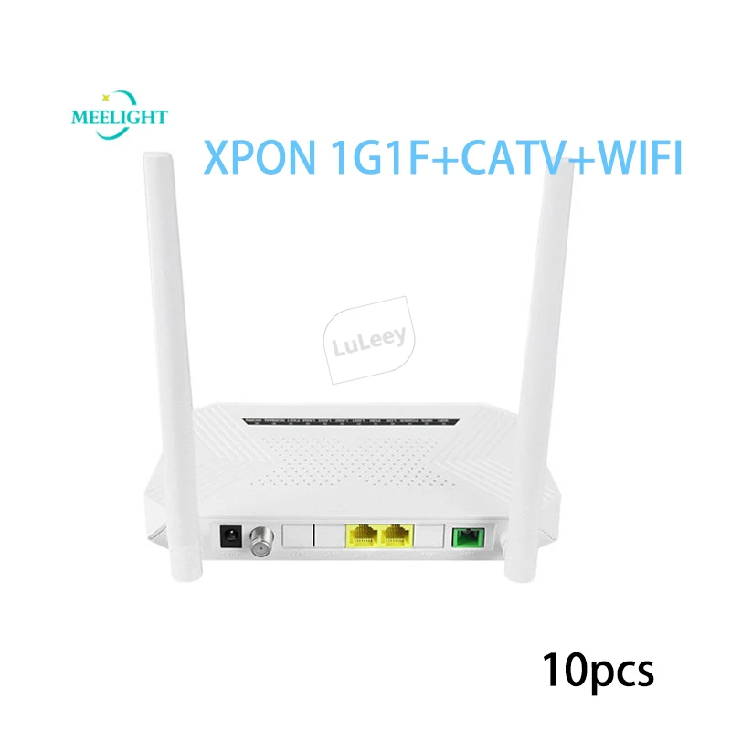 

10pcs ONU XPON CATV+WIFI optical fiber Gigabit FTTH RJ45 monitoring terminal equipment ONT ZTE