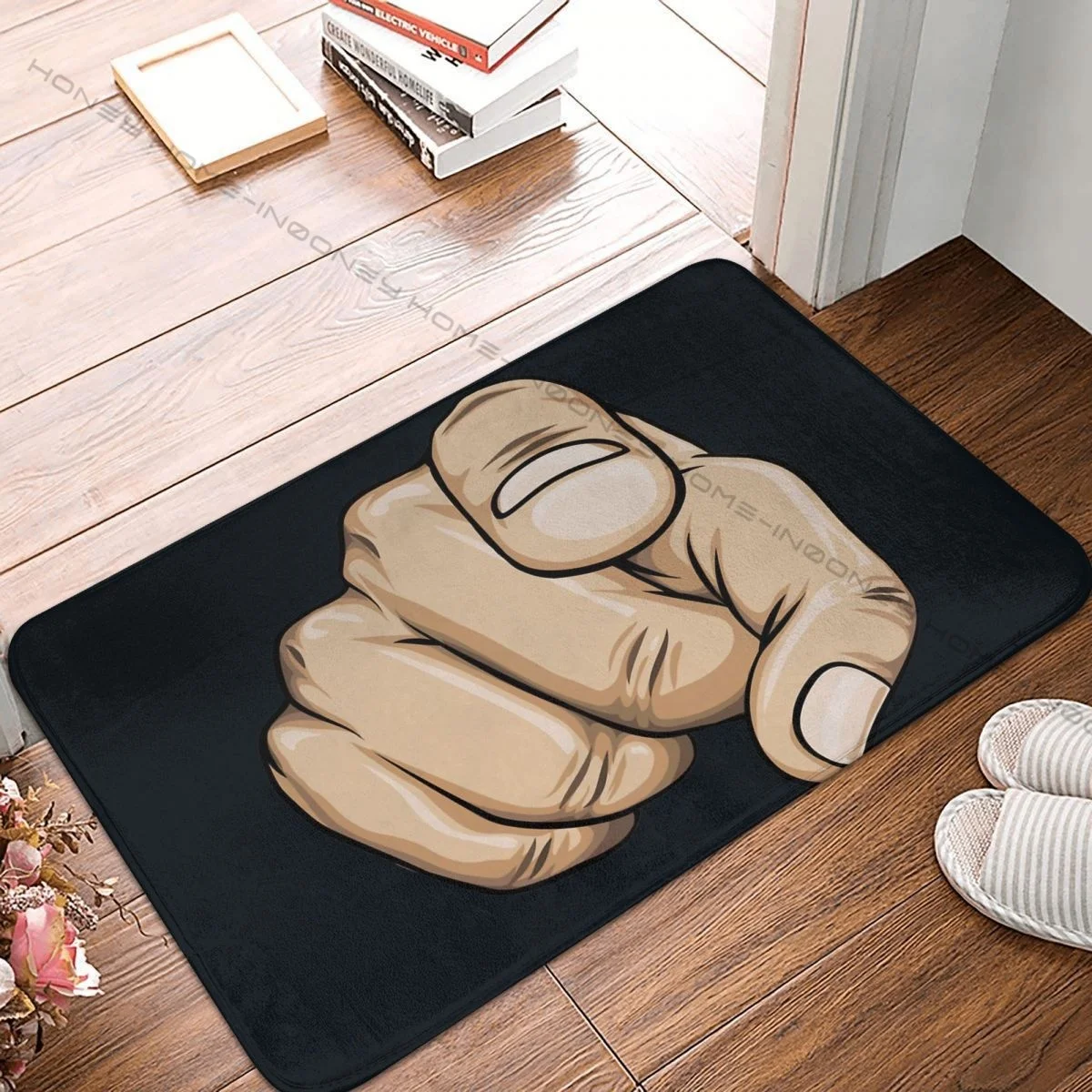 

The Circle Game Bathroom Mat Funny Fingers Design Doormat Living Room Carpet Entrance Door Rug Home Decor