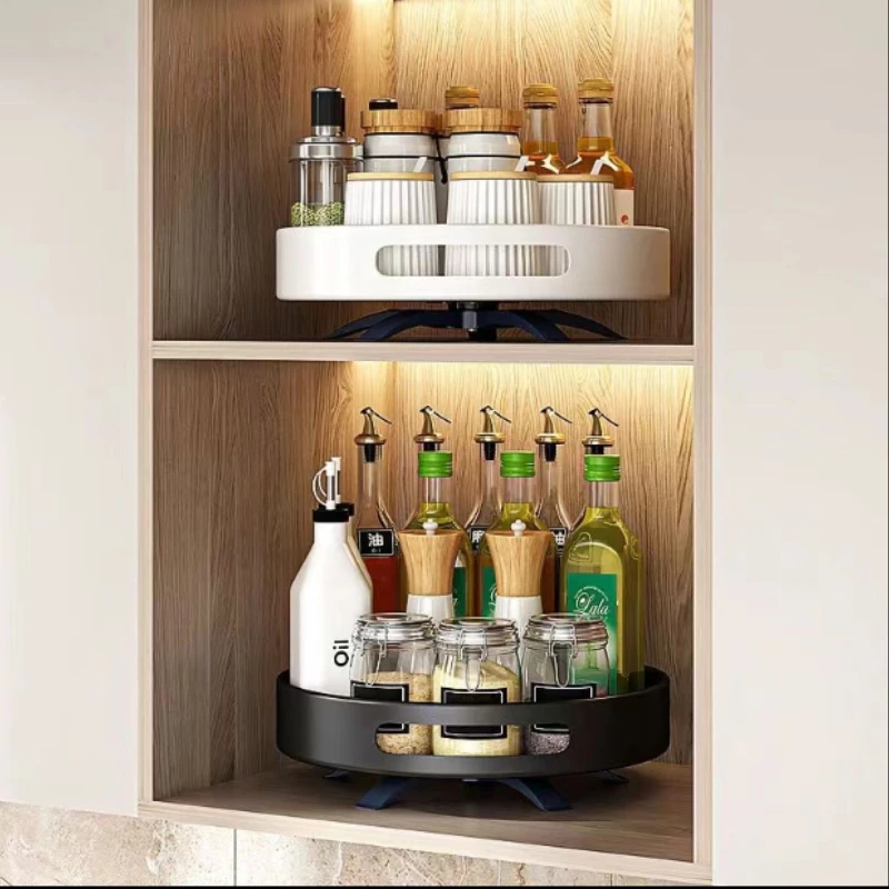 Приправа для кухни двойная полка хранения приправ домашний вращающийся стол