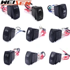 12 В 24 в автомобильный лодочный фургон клавишные Переключатели Переключатель для грузовика SPST переключатель для линия водостойкий 5-контактный переключатель синий светильник катор UTV выключатель света