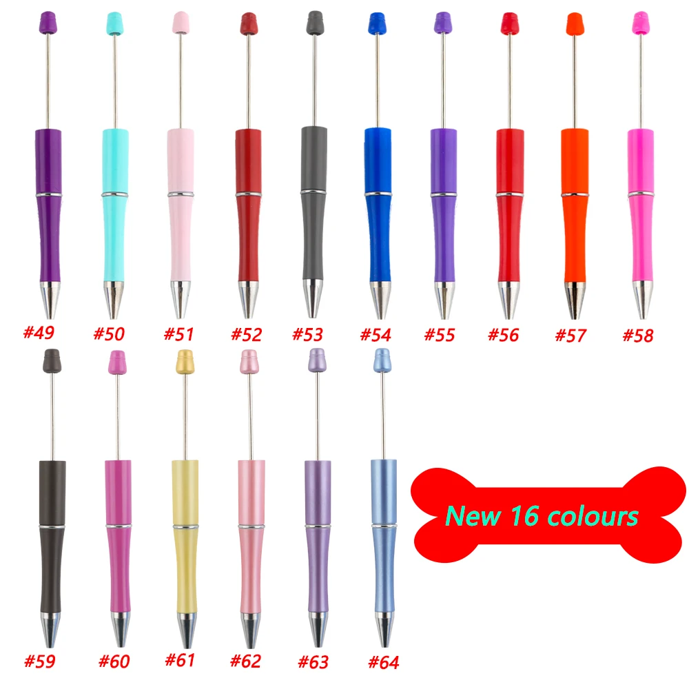 

48pcs New Beaded Pens for Wedding Favors for Guests Bulk Beadable Ballpoint Pens for Party Guest Gifts Birthday Present
