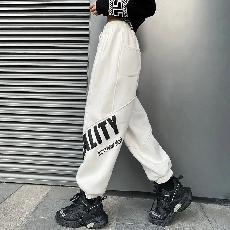 

Hip Hop Sweatpants Joggers Women Autumn Harajuku High Wasit Harem Panst Jogging Korean Style Baggy Trousers Streetwear Emo Urban