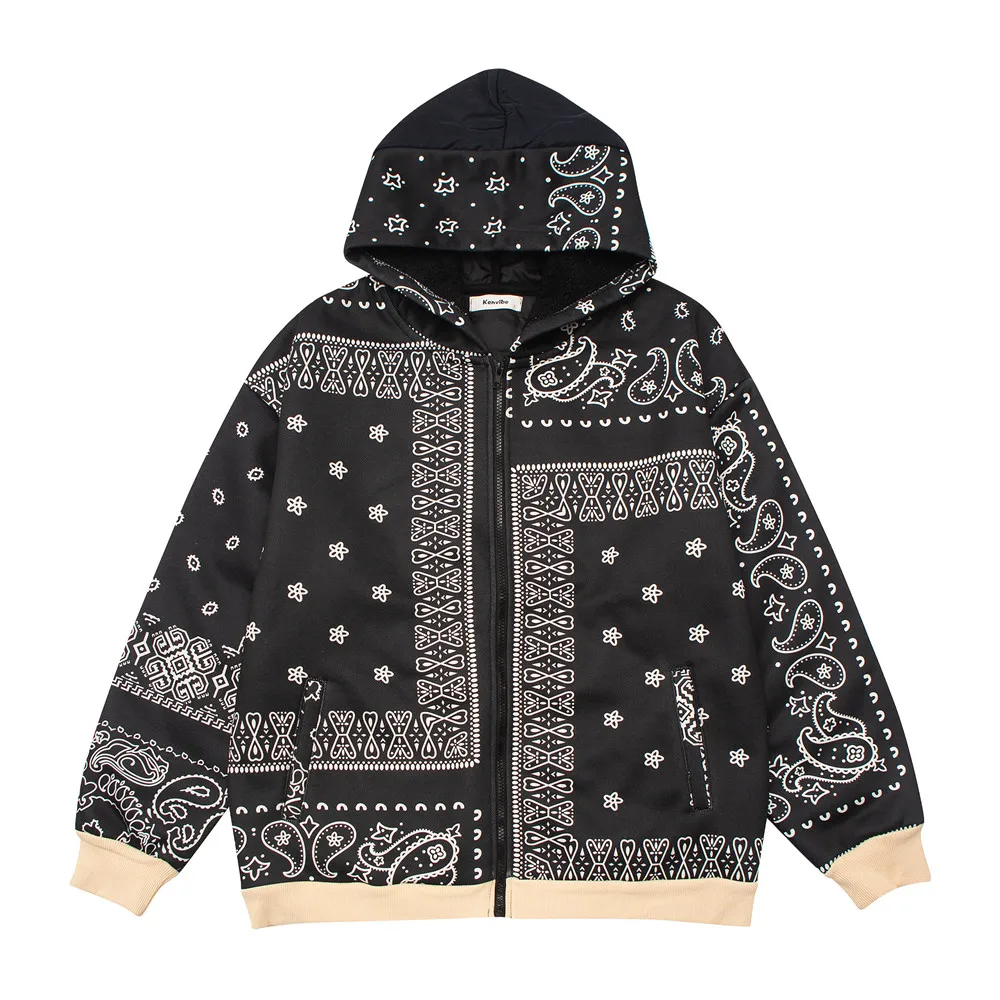 

New Arrival 22 Luxury Men West Coast CRIPS Bloods Cashew Parkas Coat Hoodies Outerwear Cotton Warm Winter Oversize Thicken #A341