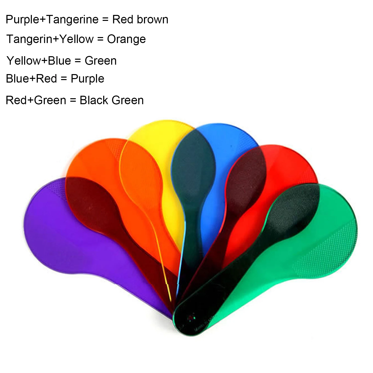 6 Colors Montessori Plastic Transparent Racket Shape Toy Drawing Painting Color Matching Cognition Toys for Kids Training | Игрушки и