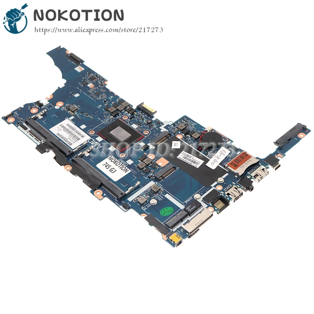 Материнская плата NOKOTION для ноутбука HP 745 G3 14 дюймов A8-8600B CPU 827574-601 827574-001 |