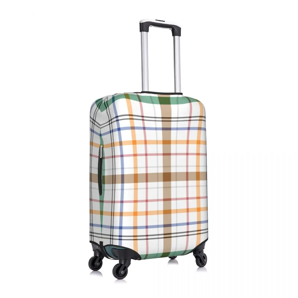 

Colorful Plaid Pattern Luggage Cover Spandex Suitcase Protector Fits 19-21 Inch