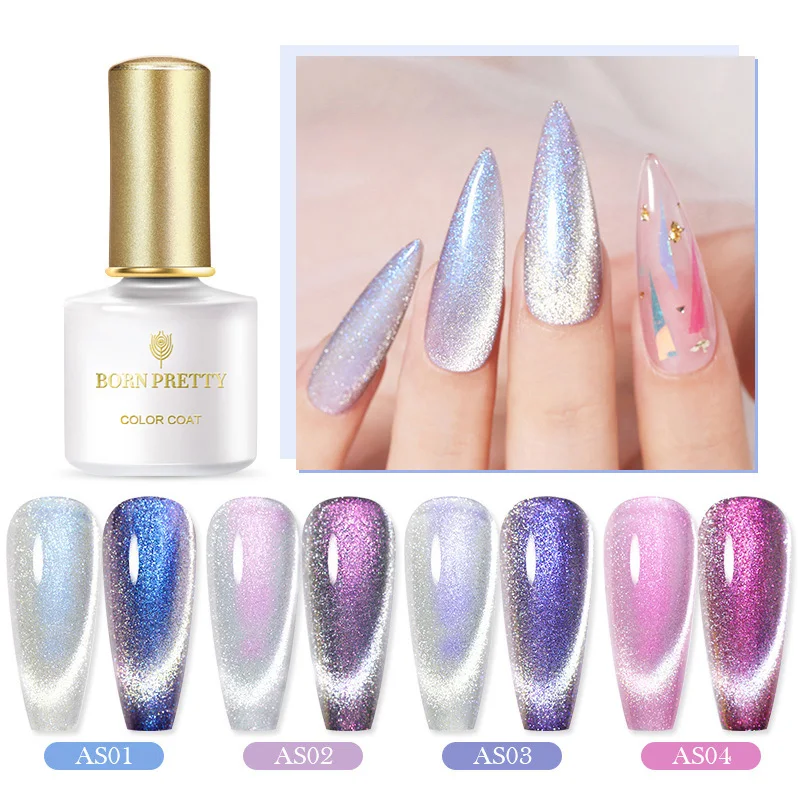 

BORN PRETTY Cat Магнитный Гель-лак для ногтей Auroras Snowlight Сияющий отмачиваемый УФ-гель для маникюра и дизайна ногтей Магнитный Гель-лак