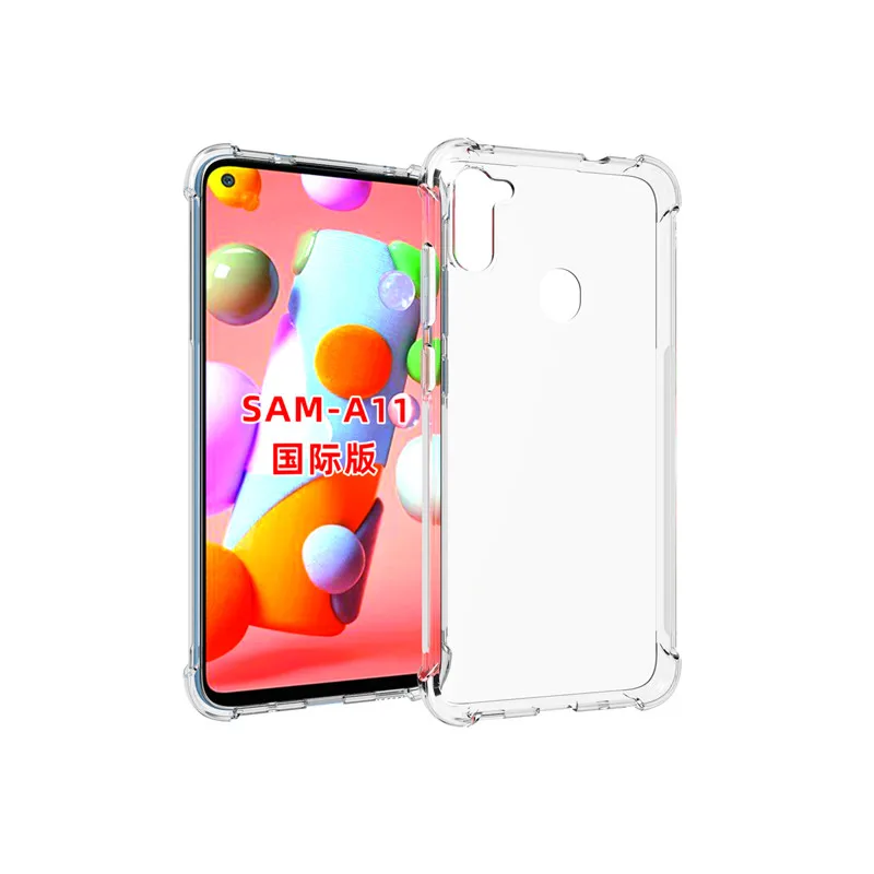 

For Samsung Galaxy A11 mobile phone case transparent all-inclusive TPU four-corner anti-fall silicone protective cover soft