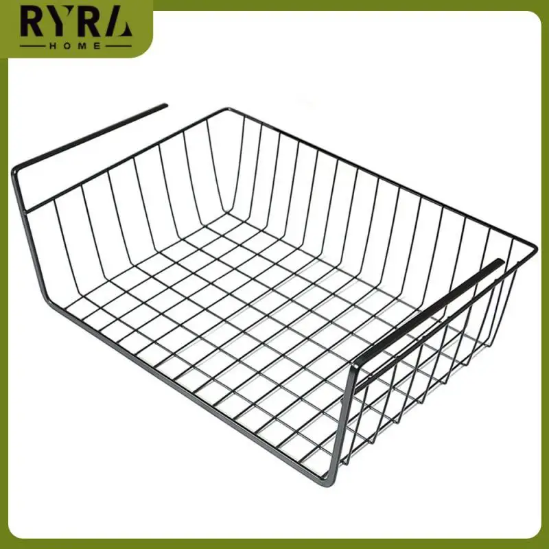 

Household Wardrobe Rack Finishing Desk Rack Partition Cabinet Hanging Basket Under Shelf Table Storage Basket Cabinet Organizer