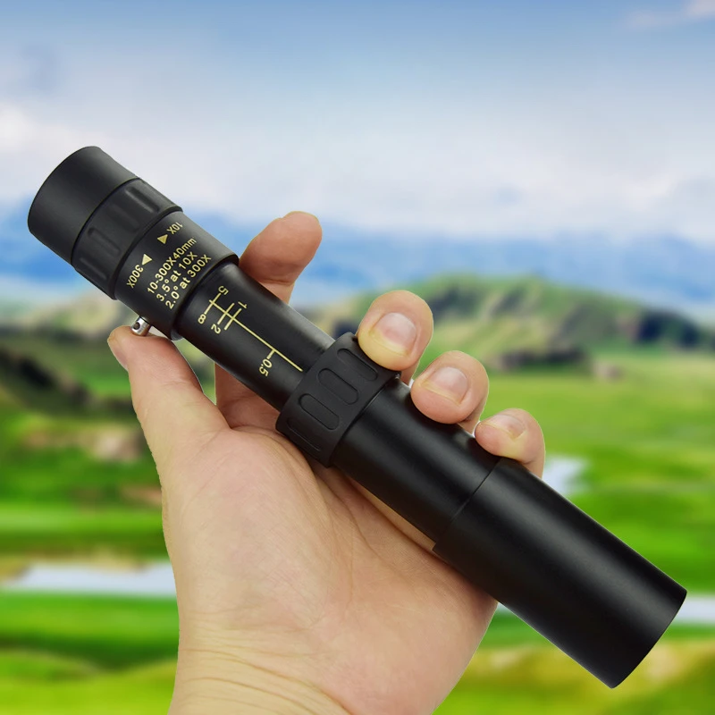 

Metal 10-300 × 40 Continuous Zoom Monocular Telescope High Magnification and High-definition Telescopic Monocular