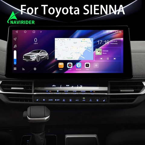 12,3 ''1920*720 QLED Android 13 экран мультимедийный видеоплеер для Toyota SIENNA 2022 2021 2020 CarPlay Автомагнитола 128 ГБ