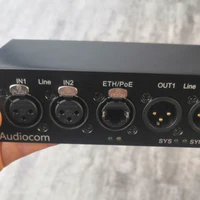 audiocom dante aes67 audio network transmission interface box