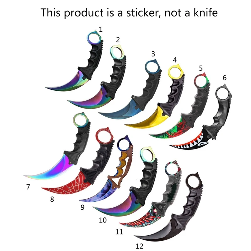 

Claw Knife Exquisite Car Stickers,Colored Skin Claw Knife Fine Car Stickers Personality Creative Sunscreen Waterproof Stickers