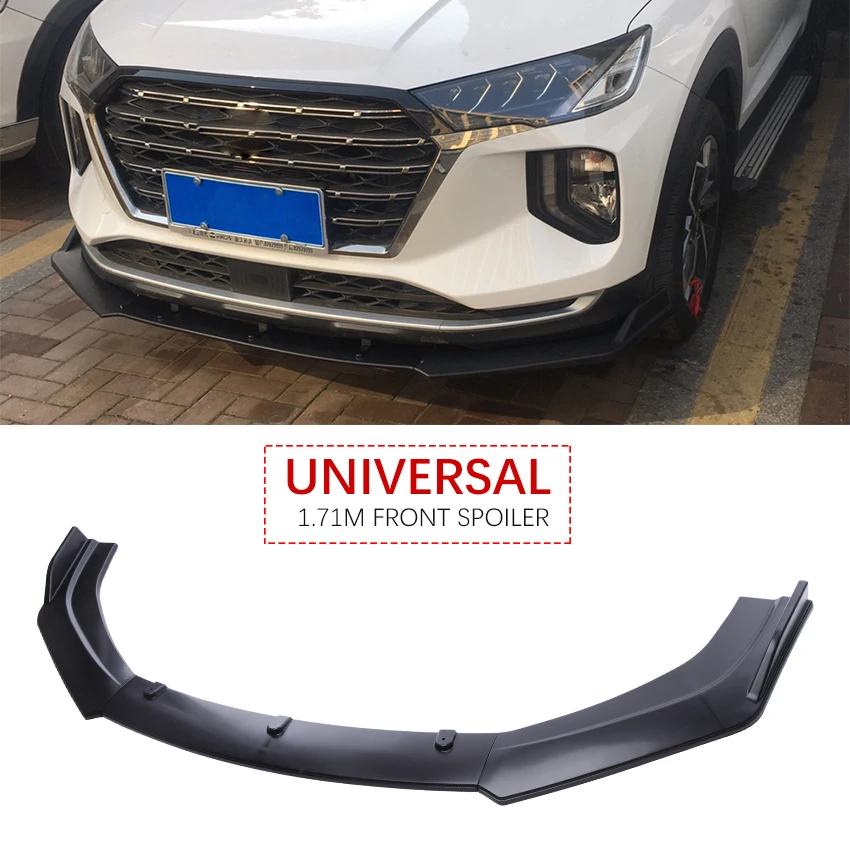 

For Acura ILX 2013-2021 2014 2015 2016 Front Bumper Lower Lip Chin Spoiler Splitter Matte Black Fin Splitter Spoiler Canard