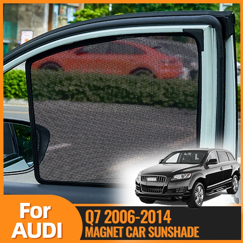 

Магнитный автомобильный солнцезащитный козырек для Audi Q7 4L 2006-2014, передняя рамка для лобового стекла, задняя шторка