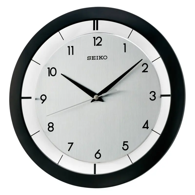 

11" St. James Brushed Metal Wall Clock, Modern, Analog, Quartz QXA520KLH