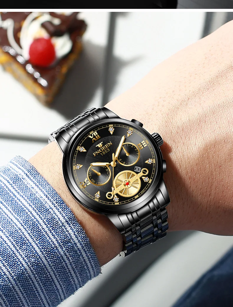 Мужские часы деловые лучший бренд модный водонепроницаемый календарь