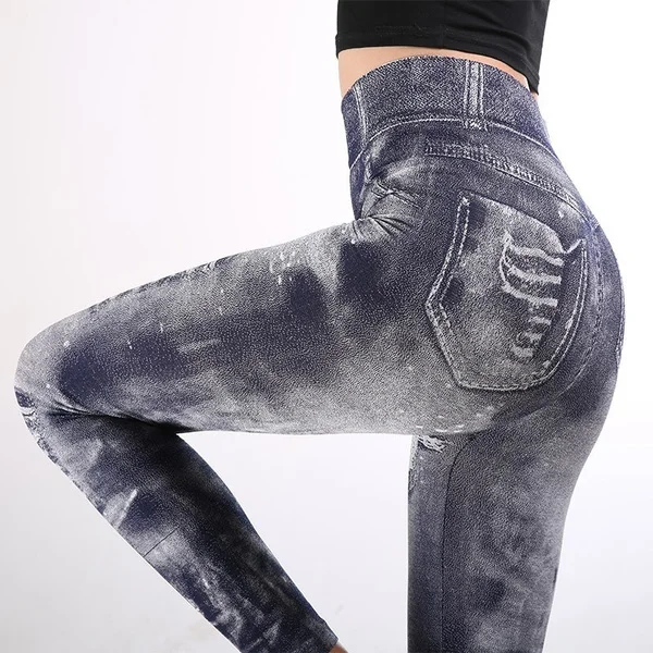 Легкие женские джинсы с эффектом пуш-ап завышенной талией |