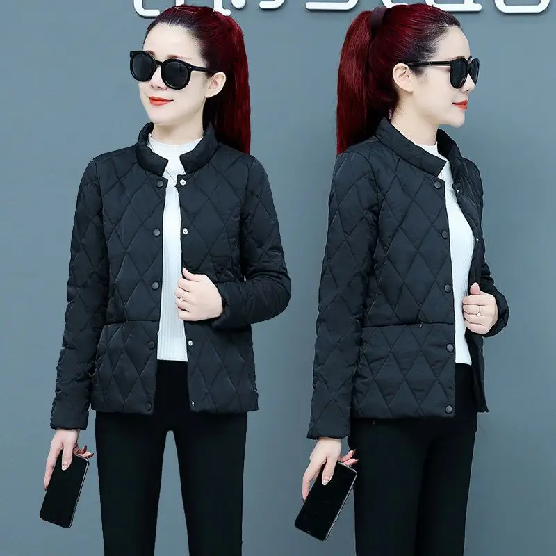 2023 New Winter Fashion Jacket Parkas Solid Women Parka Female Loose Korean Style Cotton Padded Thick Short Casual Outwea C07